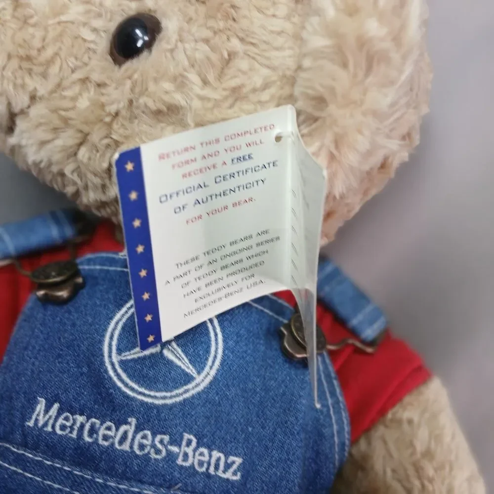 Herrington Plush Bear Beige Mercedes-Benz with Overalls and Shirt With Tags VTG
